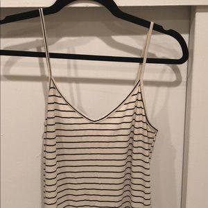 American Apparel Black & White Striped Maxi Dress